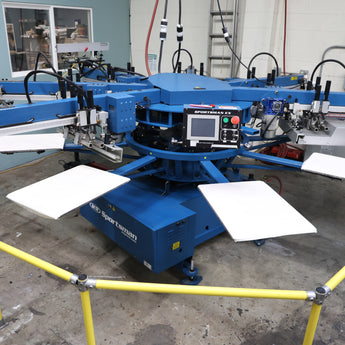 M&R Sportsman EX: 1618 6 Color 8 Station Automatic Screen Printing Press