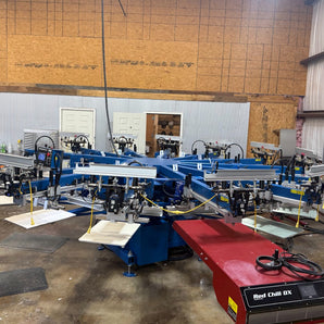 M&R Sportsman EX: 1618 12 Color 14 Station Automatic Screen Printing Press