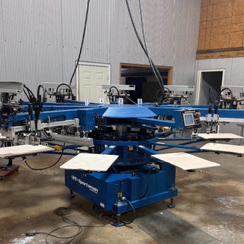 M&R Sportsman EX 1618  8 Color 10 Station Automatic Screen Printing Press