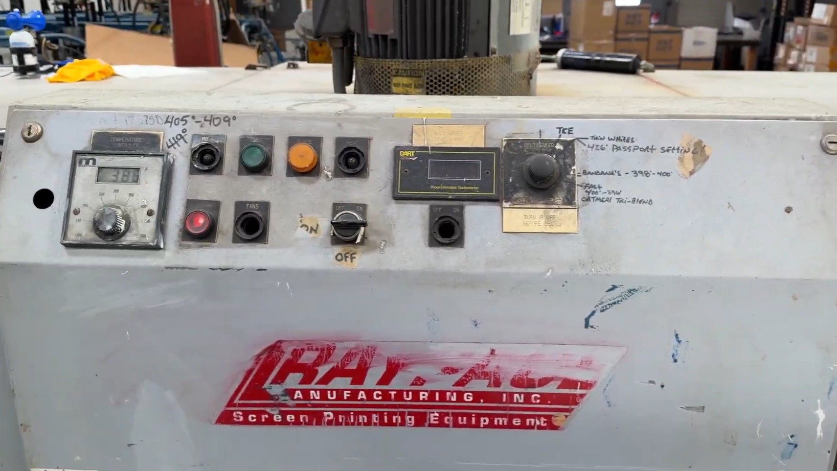 Raypaul Cure Air Drying Systems Gas Conveyor Dryer