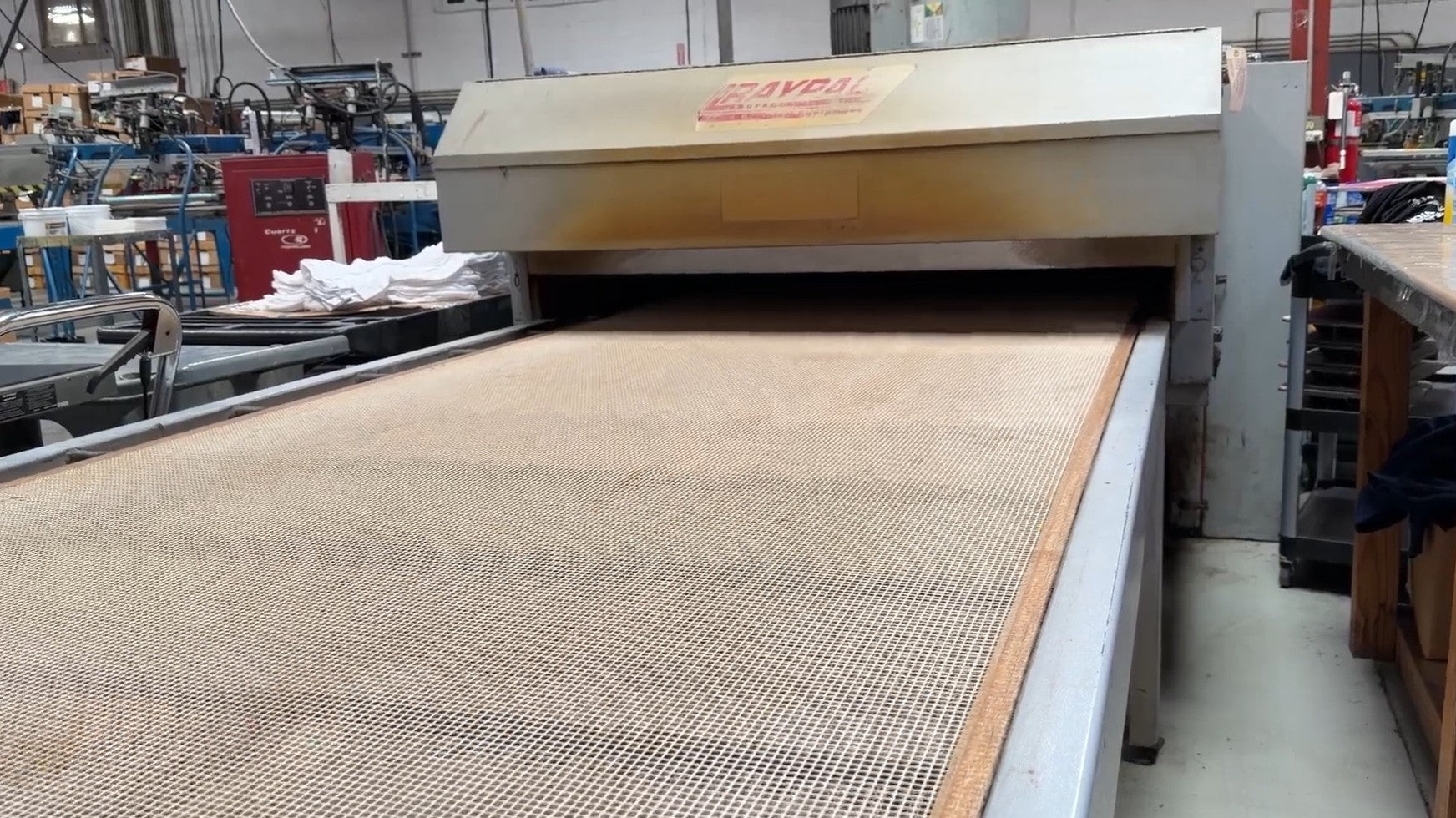 Raypaul Cure Air Drying Systems Gas Conveyor Dryer