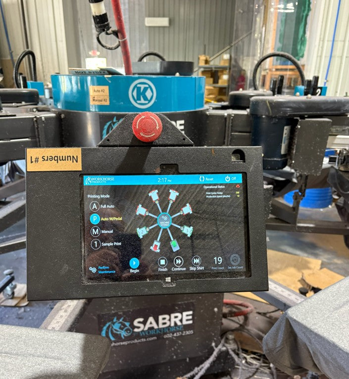 Workhorse Sabre 6 Color 8 Station Automatic Press