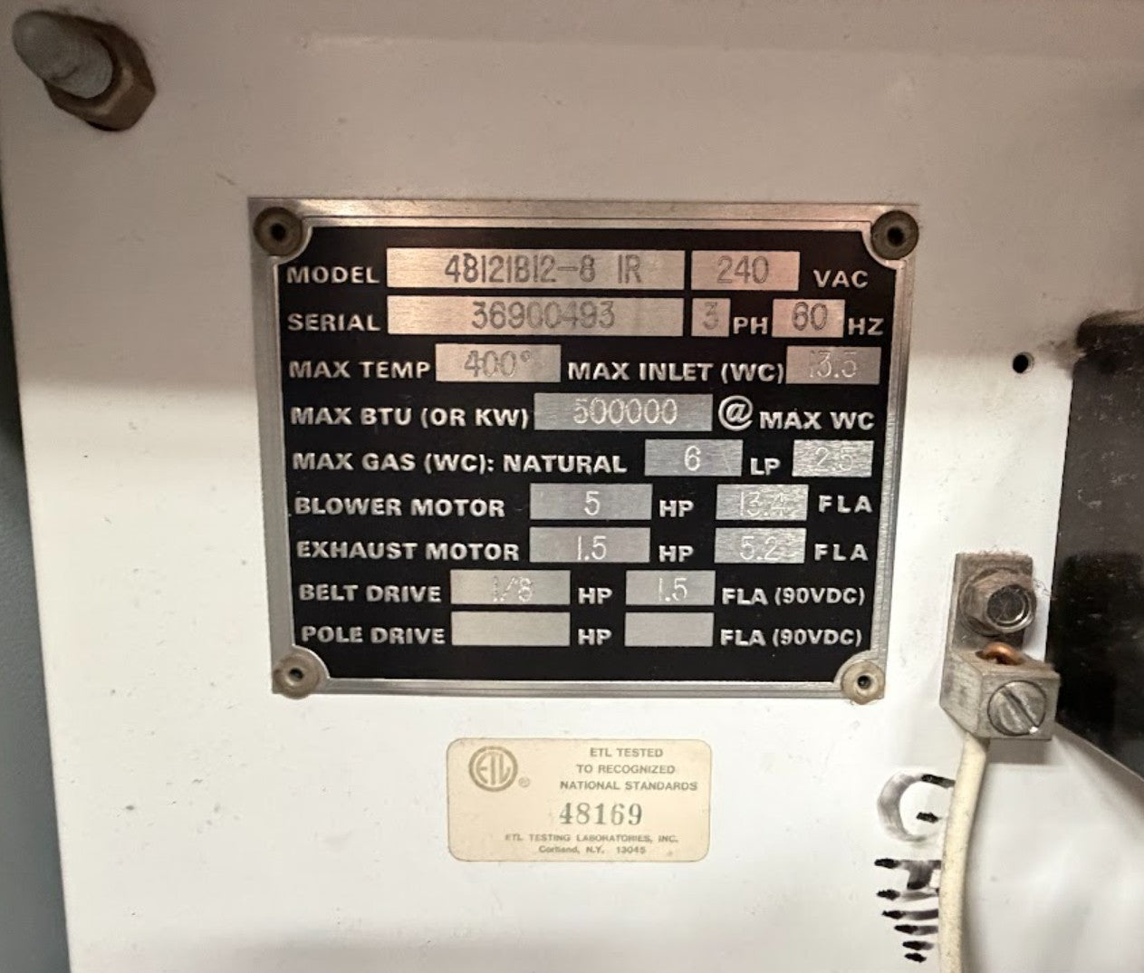 Raypaul Cure Air Drying Systems Gas Conveyor Dryer